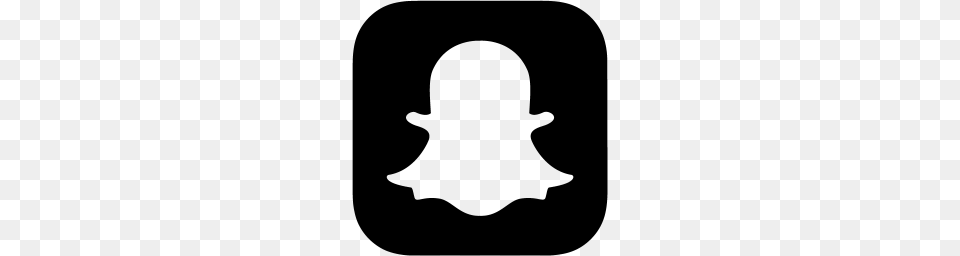 Black Snapchat Icon, Gray Free Png Download