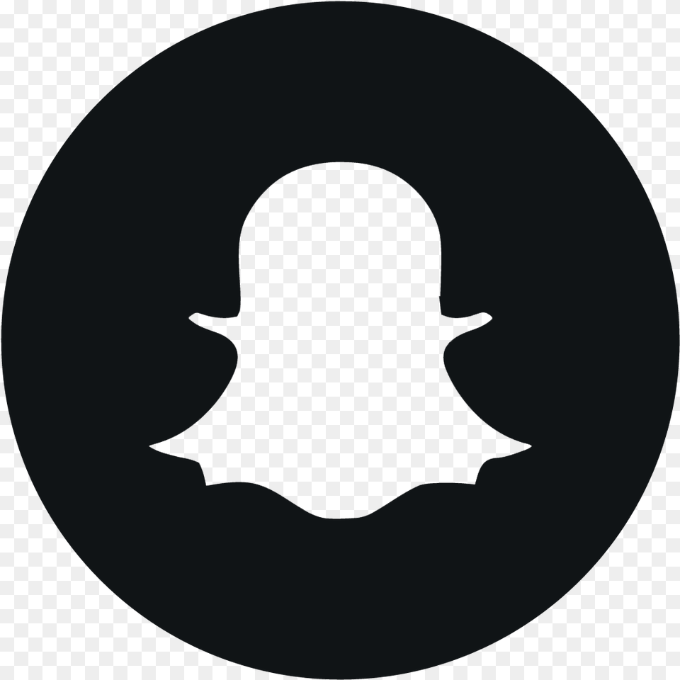 Black Snapchat Logo, Silhouette, Symbol Free Png