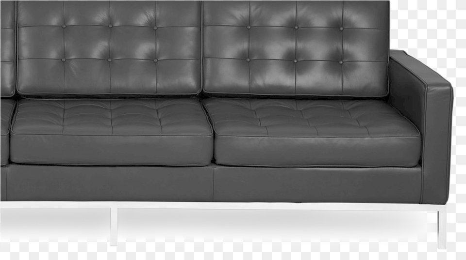 Black Sofa Image Kardiel Florence Knoll 3 Seat Style Sofa Aniline Leather, Couch, Furniture Free Png