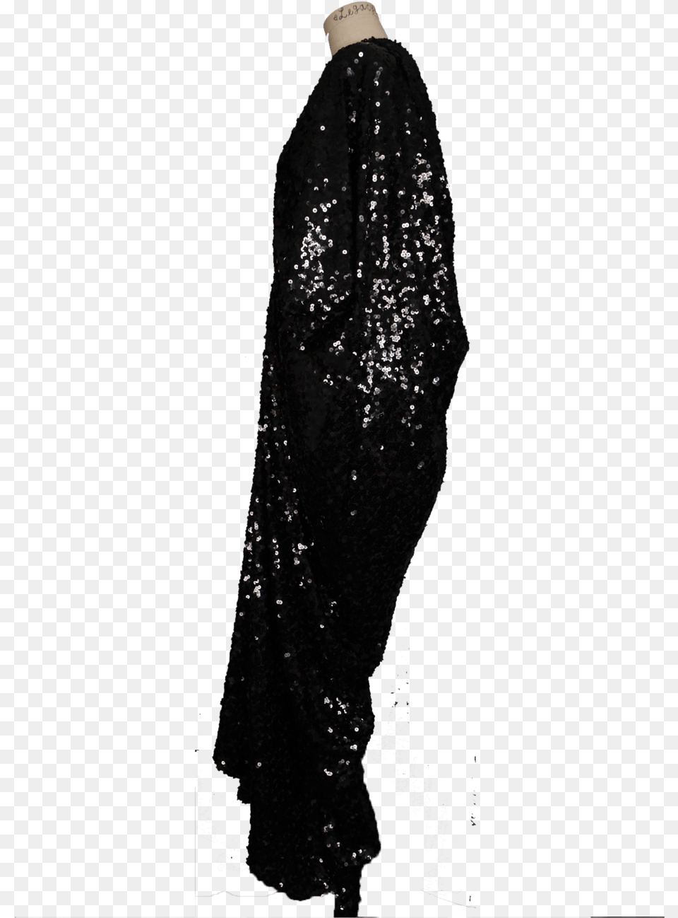 Black Sparkly Dress Side, Gown, Clothing, Fashion, Sleeve Free Transparent Png