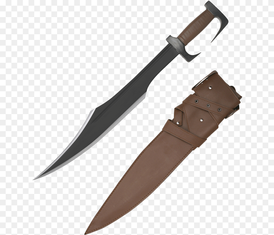 Black Spartan Warrior Sword Kopis, Blade, Dagger, Knife, Weapon Free Png Download