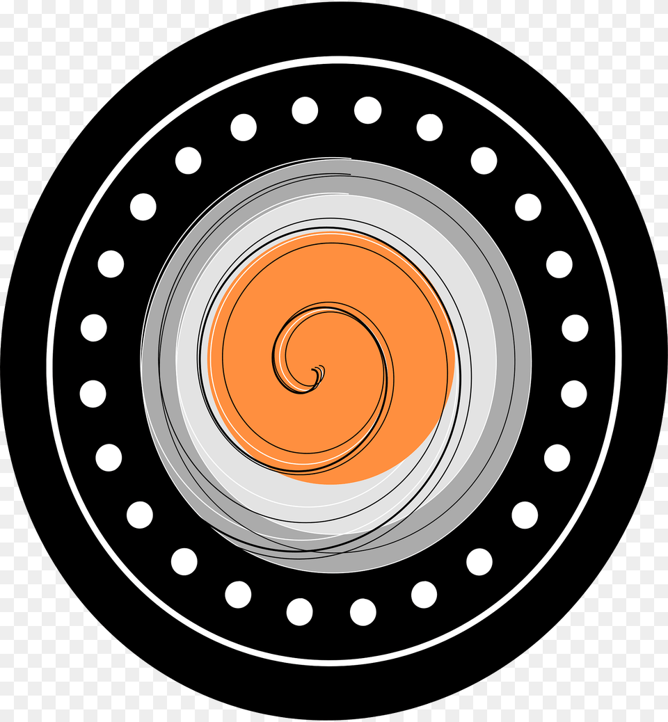 Black Spiral Clipart, Coil, Machine, Rotor, Wheel Png Image