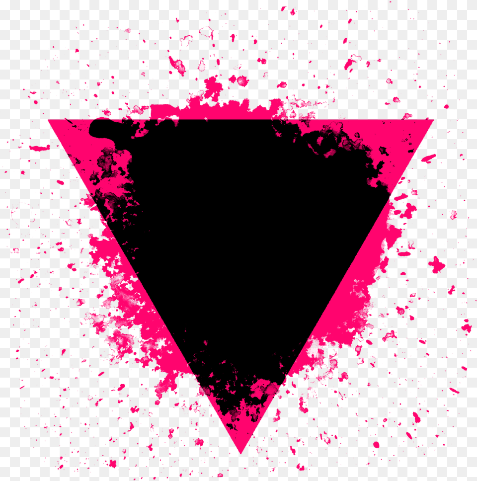 Black Splash Paint Splatter Drops Triangleart Triangle, Purple Png Image