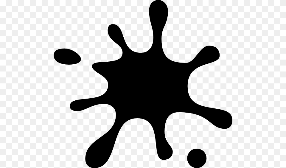 Black Splat Clip Art At Clker Ink Splatter Clipart, Stencil, Silhouette Free Png Download