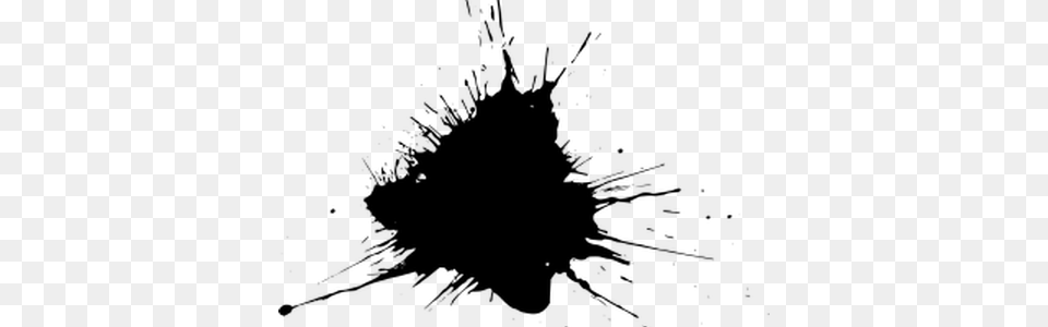 Black Splatter Paint Splatter Paint Black, Silhouette, Stain, Person, Flower Free Png Download