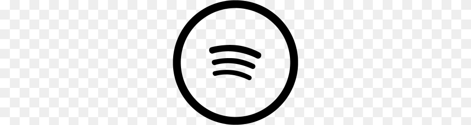 Black Spotify Icon, Gray Png