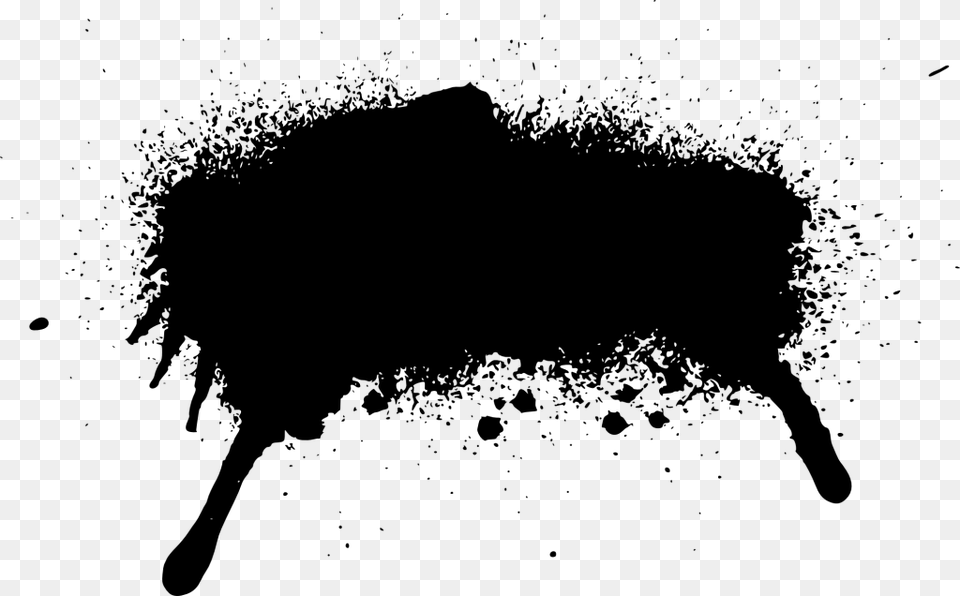 Black Spray Paint, Gray Free Png Download
