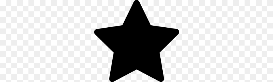 Black Star Clipart, Gray Png