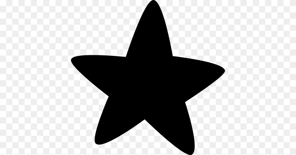 Black Star Clipart Black Rounded Star, Star Symbol, Symbol, Animal, Fish Png