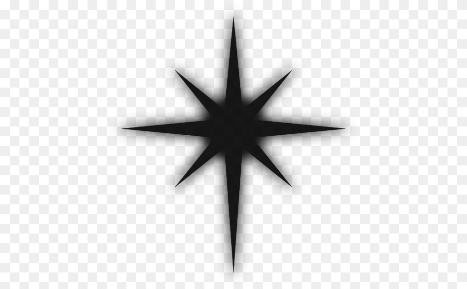 Black Star Cliparts Star Of Bethlehem 3d, Silhouette, Symbol, Cross Free Png Download