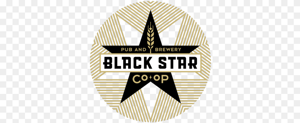 Black Star Co Op Pub And Brewery Logo, Badge, Symbol, Emblem, Scoreboard Free Png