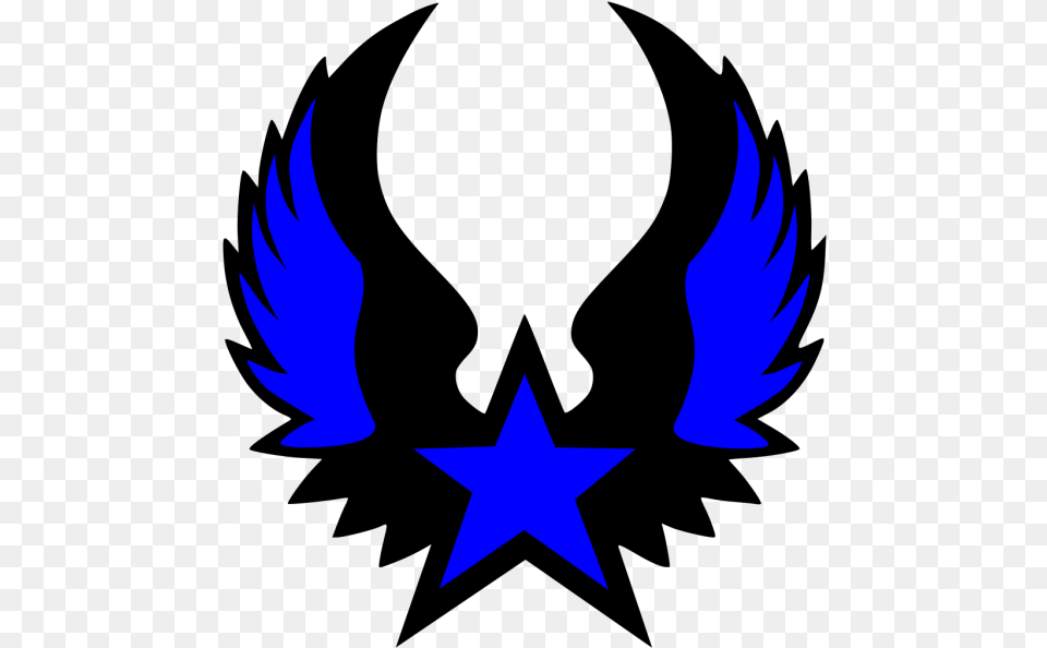 Black Star Gold Backround Svg Clip Art For Web Star With Wings, Emblem, Symbol, Person, Logo Png