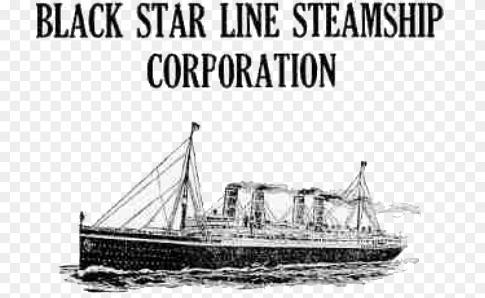 Black Star Line, Watercraft, Vehicle, Transportation, Boat Free Png