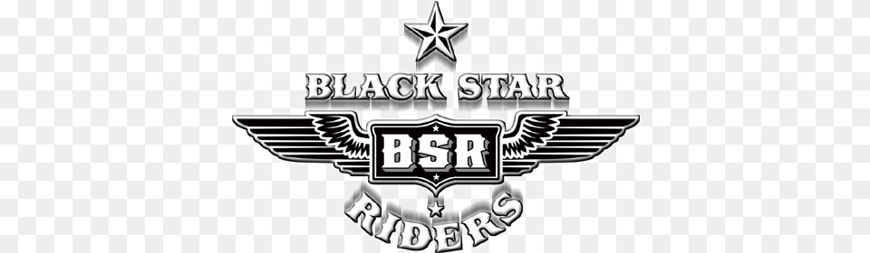 Black Star Riders Logo, Emblem, Symbol, Badge, Cross Free Png