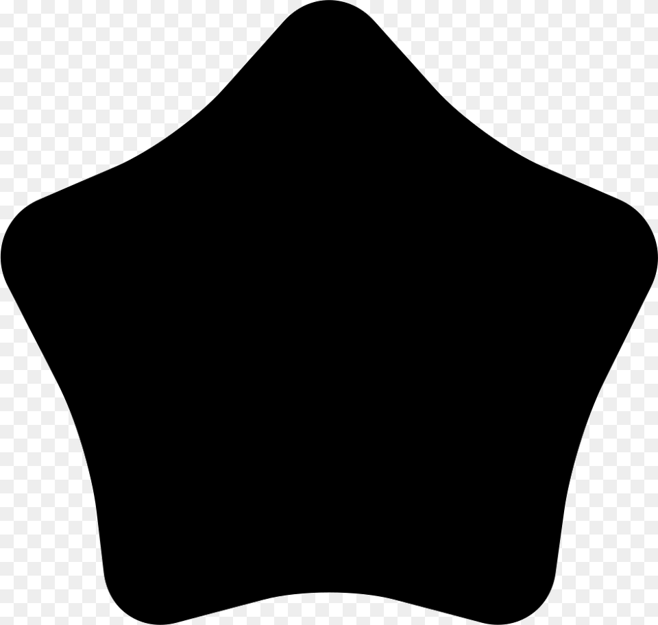 Black Star Rounded Fat Star Png