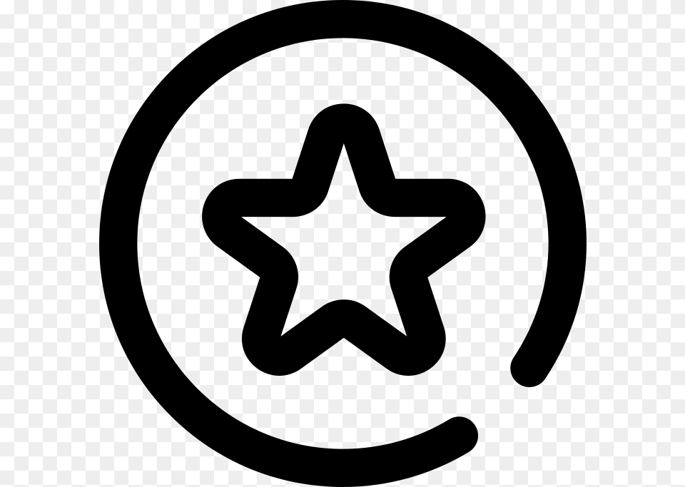Black Star With Transparent Background, Gray Png Image