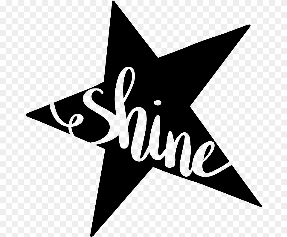 Black Stars Star Shine Words Sayings Quotes Shine Svg File, Gray Free Png Download