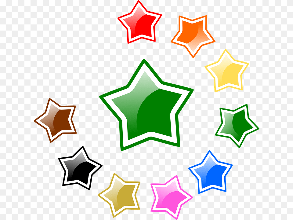 Black Stars Stars Glossy Favorite Rating Colors Color Stars Clear, Star Symbol, Symbol, Food, Ketchup Free Png