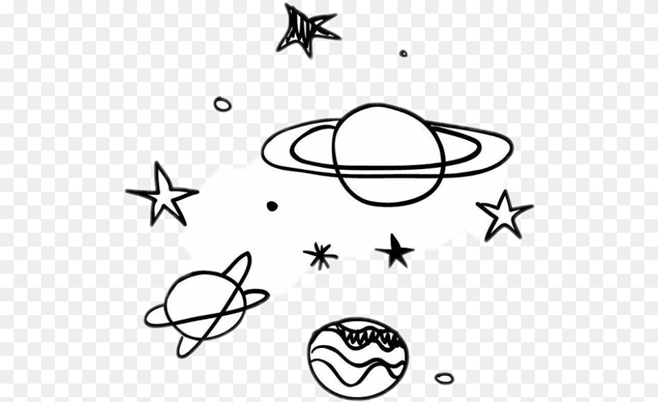 Black Stars White Sky Galaxy Planet Planets Dots, Symbol Free Transparent Png