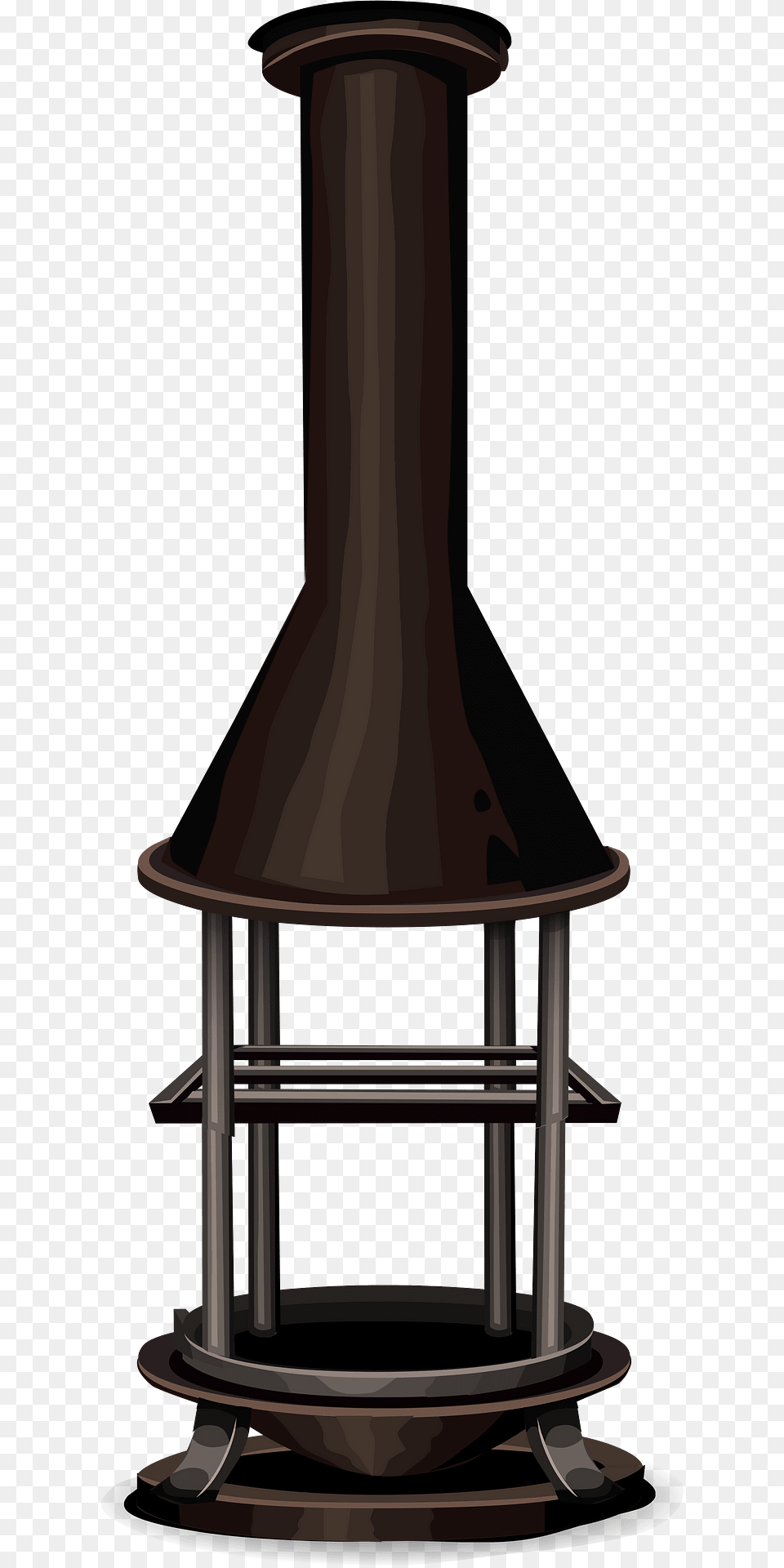 Black Steel Tall Fireplace Clipart, Outdoors, Lamp Png Image