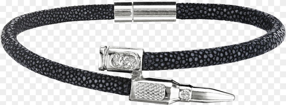 Black Stingray Bracelet With Silver Bullet Bracelet, Accessories, Jewelry, Blade, Dagger Free Transparent Png