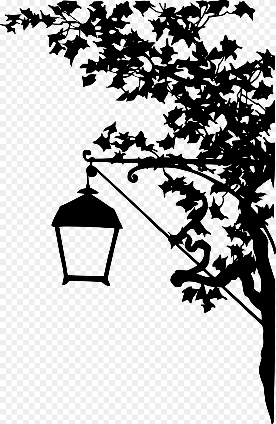 Black Street Light, Gray Png Image