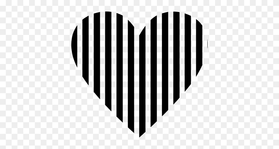 Black Stripes Heart Logo Free Png