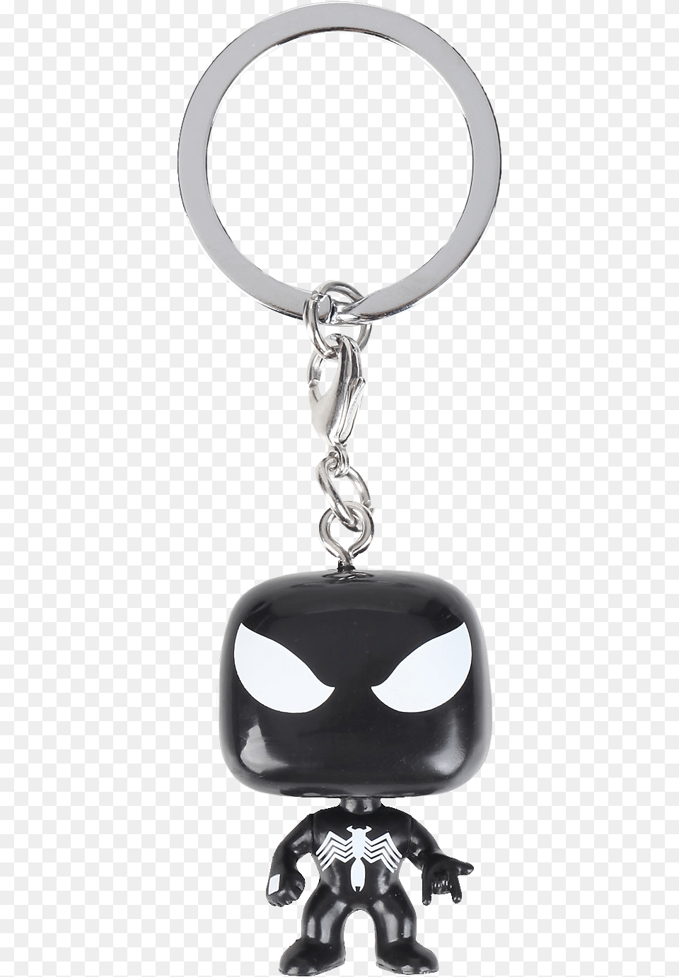 Black Suit Spider Man Pocket Pop Keychain Spiderman Black Pop Vinyl Keychain Marvel Exclusive, Accessories, Jewelry, Earring, Necklace Png Image