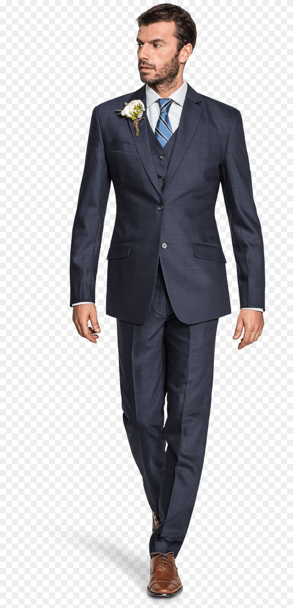 Black Suit With Blue Pinstripes, Clothing, Formal Wear, Tuxedo, Coat Png Image