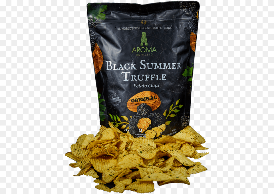 Black Summer Truffle Potato Chips Bombay Mix, Food, Snack, Blackboard Free Png Download