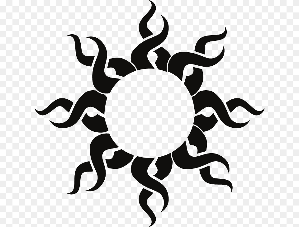 Black Sun Clip Art, Stencil Png Image