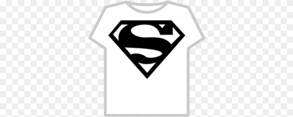 Black Superman Logo Superman Logo, Clothing, T-shirt, Shirt, Stencil Free Png Download