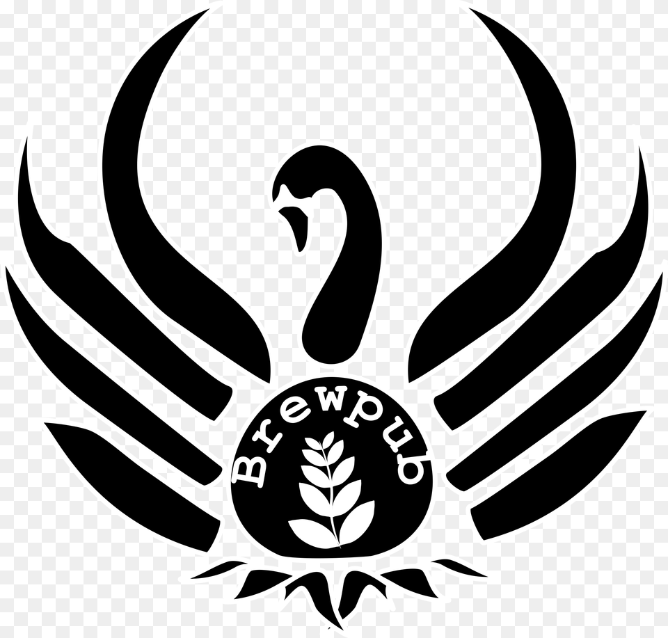 Black Swan Brewpub, Emblem, Symbol, Animal, Fish Free Transparent Png