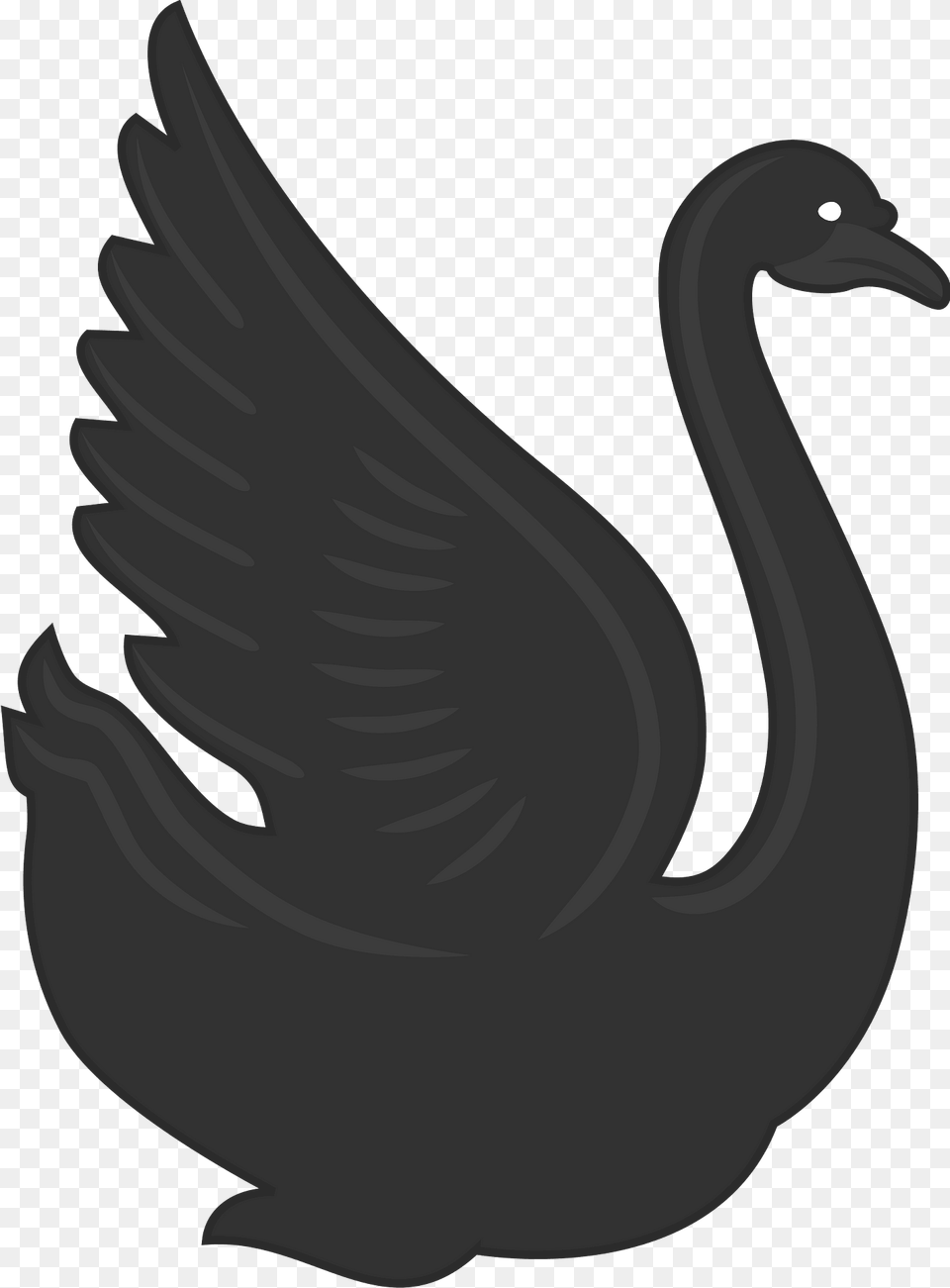Black Swan Flapping Wings Clipart, Animal, Bird, Waterfowl, Smoke Pipe Png Image