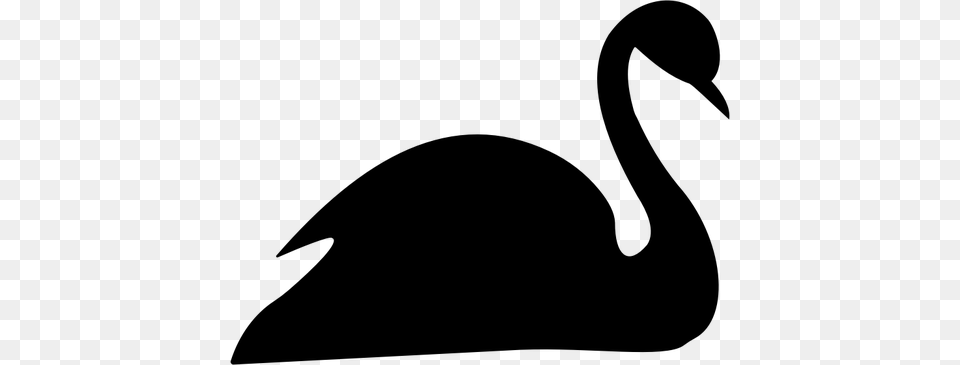 Black Swan Silhouette, Gray Free Png