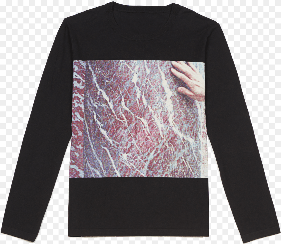 Black Sweater Marbre Long Sleeved T Shirt Free Transparent Png