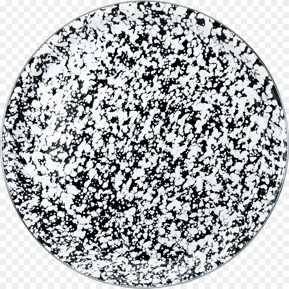 Black Swirl Medium Serving Tray Circle, Art, Porcelain, Pottery, Plate Png Image
