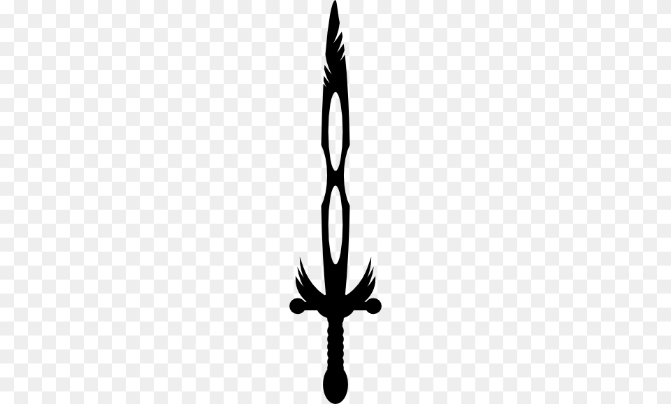 Black Sword Clip Art, Stencil, Silhouette, Weapon, Blade Free Png
