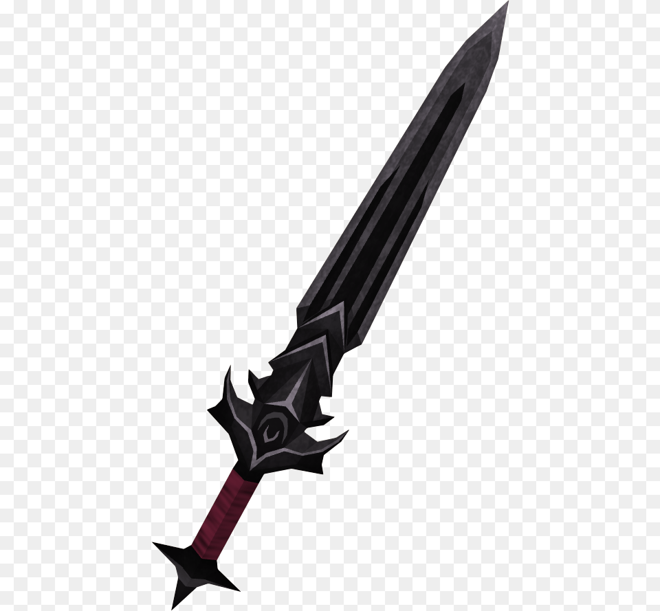 Black Sword Runescape Sword, Blade, Dagger, Knife, Weapon Free Png