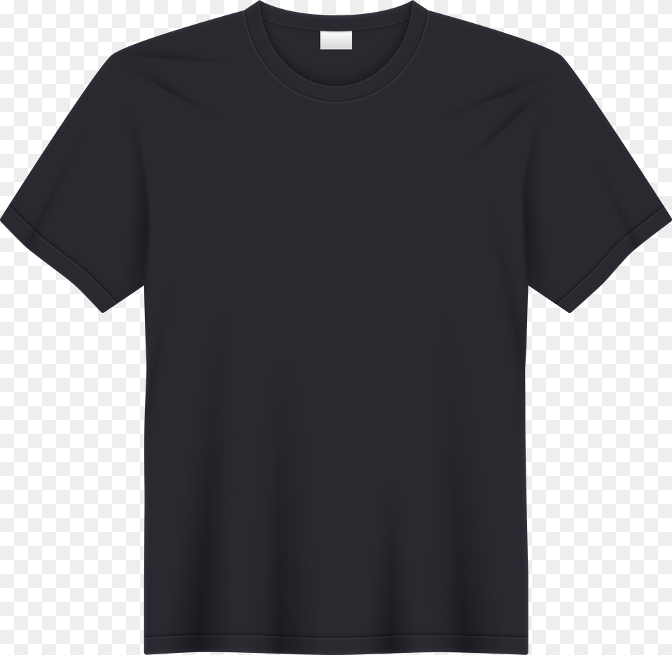 Black T Shirt Clip Art, Clothing, T-shirt Png Image