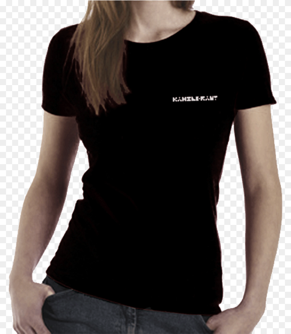 Black T Shirt Girl Black T Shirt Girl, Clothing, T-shirt, Adult, Female Free Transparent Png