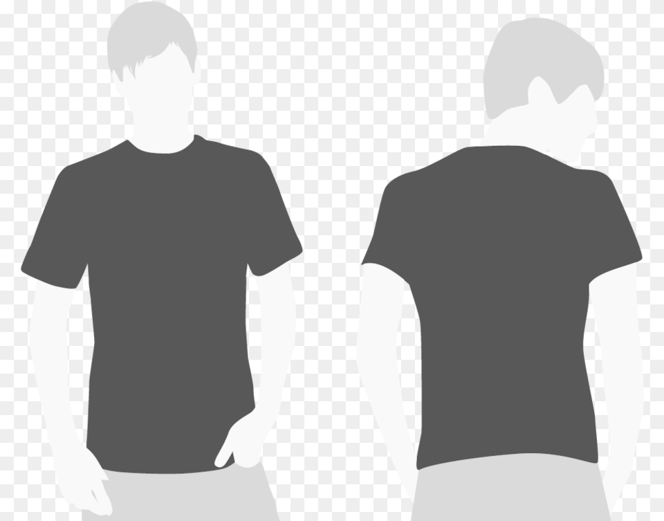 Black T Shirt Template Front And Back Psd Clipart Black T Shirt Both Sides, Clothing, T-shirt, Adult, Male Png