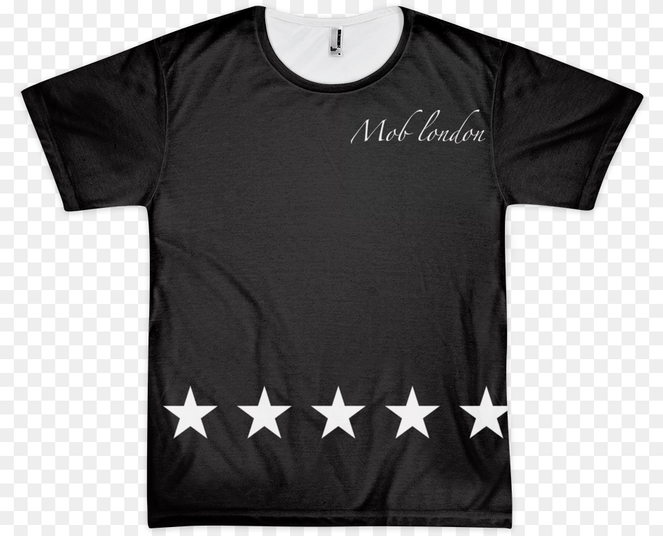 Black T Shirt White Stars Mb Logo T Shirt Warrior Gym, Clothing, T-shirt Png