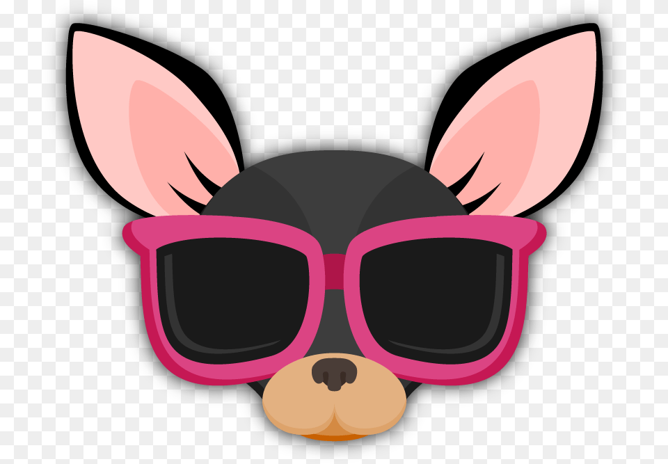 Black Tan Chihuahua Emoji Stickers For Imessage Chihuahua Emoji, Accessories, Glasses, Sunglasses, Goggles Free Png Download