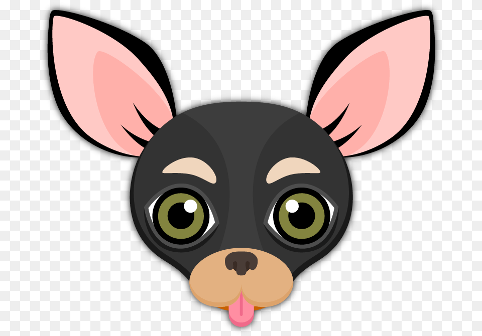 Black Tan Chihuahua Emoji Stickers For Imessage Chihuahua Emoji Black Grey, Animal, Fish, Sea Life, Shark Free Png