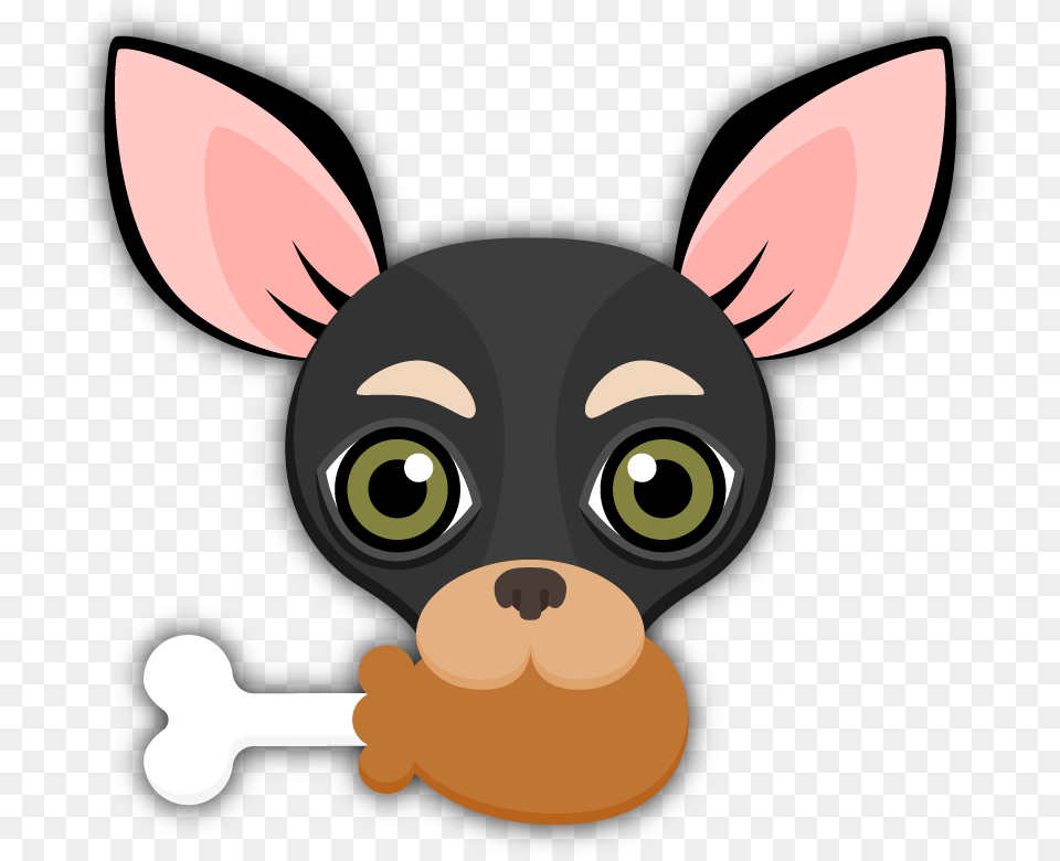 Black Tan Chihuahua Emoji Stickers For Imessage Chihuahua Emoji Black Grey, Animal, Canine, Dog, Mammal Free Png