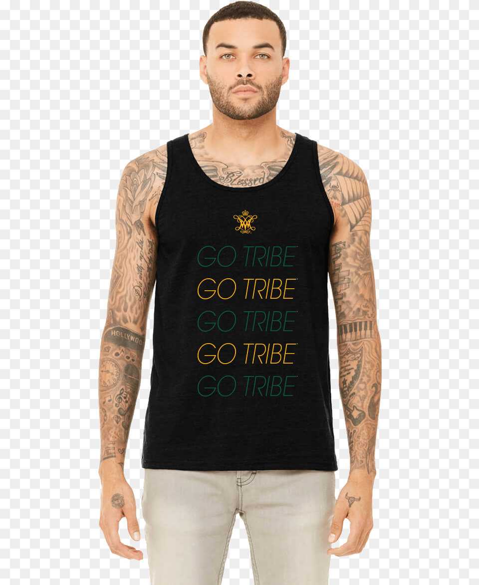 Black Tank Top Graphic Mens, Clothing, Person, Skin, T-shirt Free Transparent Png