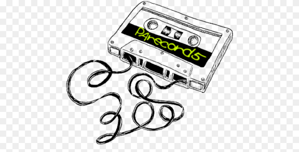 Black Tape Casette Music Blackpainted Underground Cassette Tape Free Transparent Png