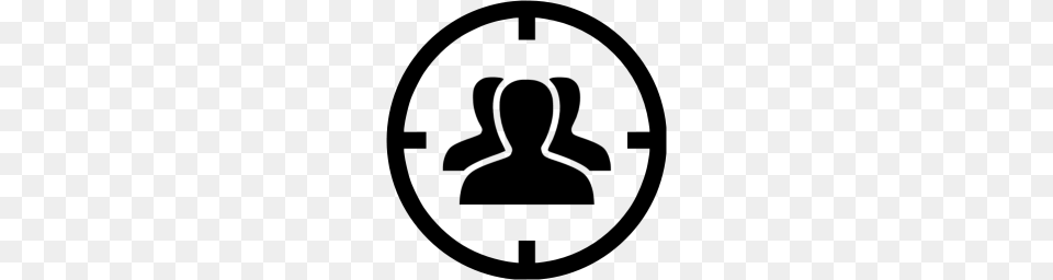 Black Target Audience Icon, Gray Png