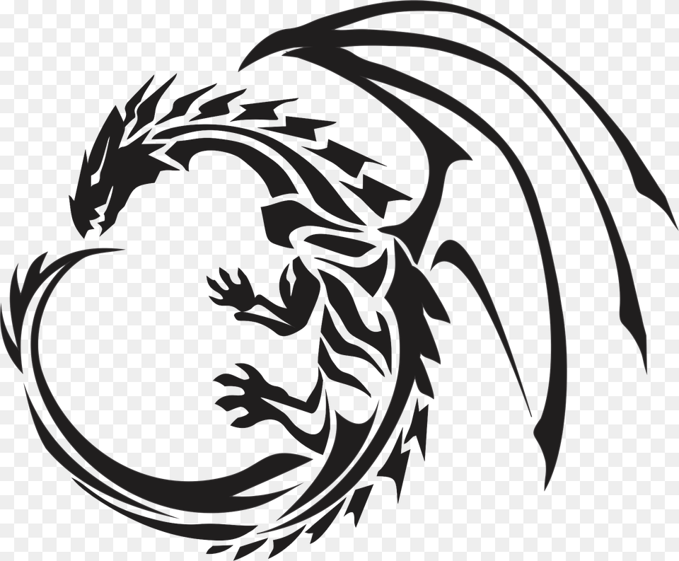 Black Tattoo Dragon Images Free Transparent Png